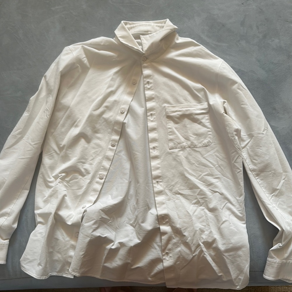 White Lululemon button up, Size L